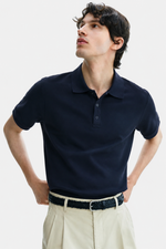 Textured Knit Polo — Men's Casual Wear