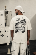 Anime Print Oversized T-Shirt for Men