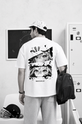 Anime Print Oversized T-Shirt for Men